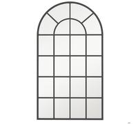 Miroir verrière - HOMCOM - arche style industriel fenêtre arcade décoration murale salon - métal - 110x65cm - noir