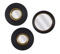 Miroirs convexes X 3 Diam. 25.5 cm - Noir et Doré