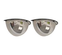 vidaXL Miroir de circulation 2 pcs. Demi-dôme Ø40 cm acrylique