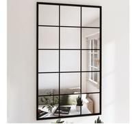 Miroirs muraux en métal - vidaXL - Noir - 100x60 cm - Lot de 2 - Épaisseur de verre 3 mm - Installation facile