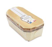 MIRONTAINE 2 Moules à Cake 24 cm en Bois + 4 Caissettes Sulfurisées de Cuisson - Classique - Rectangulaire - Beige