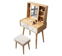 MIROOOO Coiffeuse Vanity Set Makeup Bedroom Storage Cabinet Sliding Table 5 Compartiment avec 2 tiroirs Table pour Chambre