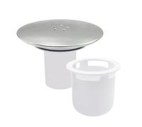 Mirorola Couvercle de siphon de douche chromé 90/115 mm pour attrape-cheveux Viega Tempoplex