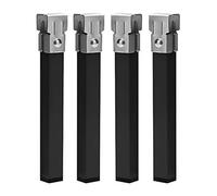 Miroytengo Lot de 4 pieds carrés 40 cm métalliques avec pince pour sommier tube 30 x 30 mm