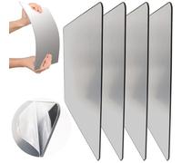 Mirror, Acrylic, Self-Adhesive Mirror Tiles, Pack 4, Adhesive Mirror Tiles, Length 30 Cm, Width 20 Cm, Thickness 1.6 Mm To Decorate Cabinets And Doors