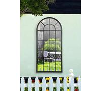 MirrorOutlet Grand Miroir de Jardin avec Plusieurs Panneaux - Noir - 140 x 65 cm