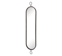MirrorOutlet Grand Miroir de Jardin Ovale Rustique en métal Vert 155 x 31 cm