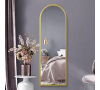 MirrorOutlet Grand Miroir Mural Moderne en métal doré Pleine Longueur : 160 x 53 cm - Convient pour Chambre à Coucher, Salon, Dressing et espaces de Vie.