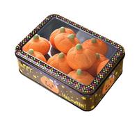 Misaakoeq Boîte à bonbons d'Halloween, petite boîte en fer blanc d'Halloween - Boîte de boîtes à biscuits vides,Boîtes de rangement rectangulaires portables en métal, boîte rectangulaire en métal