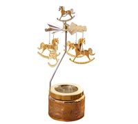 Misaakoeq Bougeoir tournant | Chandelier Tournant Thermique Rond | Bougie de décoration de rêve de Lanterne tournante, Porte-Bougie Chauffe-Plat Rotatif en métal