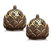 Misazy Brûleur d Encens Lotus, 2 Pièces Porte Encens Support Encens Bruleur d Encens Encensoir Brûleur Encensoir Vintage pour la Maison Bureau Maison deThé Décoration