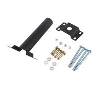 MISDBOUBM Support de montage pour lampadaire, support d’éclairage solaire, support en acier pour lampadaire d’extérieur, extension polyvalente pour poteau avec revêtement noir mat, adaptée