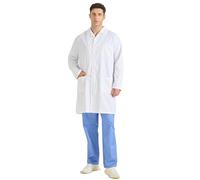Misemiya Blouse Blanche Chimie Unisexe Cz-8167 Medical Scrubs, Blanc, XS Mixte