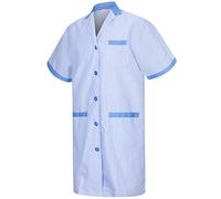 Misemiya - BLOUSE TRAVAIL MONSIEUR COL REVERS MANCHES LONGUES UNIFORME CLINIQUE HÔPITAL NETTOYAGE VÉTÉRINAIRE SANTÉ HÔTELLERIE Ref: 816 - X-Large, Bleu clair 68