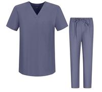 Misemiya - Ensemble Uniformes Unisexe Blouse - Uniforme Médical avec Haut et Pantalon - Ref.6801-6802 - Medium, Gris Clair
