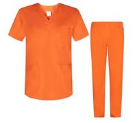 Misemiya - Ensemble Uniformes Unisexe Blouse - Uniforme Médical avec Haut et Pantalon - Ref.8178 - X-Large, Orange