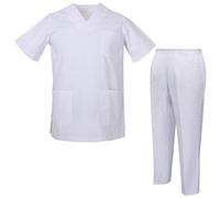 Misemiya Mixte Casaca Y Pantalón Sanitarios Sanitarios Veste Et PANTALON Unisexe Uniformes Sanitaires Sanitaires 8178, Chemise Sanitaire 817-2 Blanc, L EU