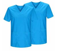 MISEMIYA Pack 2 Pcs-Casaca Unisex Uniformes Sanitarios 2-817 Lot de 2 Chemises sanitaires, Cyan, XXL Mixte
