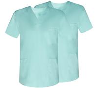 MISEMIYA Pack 2 Pcs-Casaca Unisex Uniformes Sanitarios 2-817 Lot de 2 Chemises sanitaires, Turquoise, XS Mixte