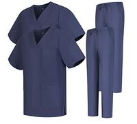 Misemiya - Pack * 2 Pcs - Ensemble Uniformes Unisexe Blouse - Uniforme Médical avec Haut et Pantalon 2-6801-6802 - XX-Large, Gris 68