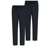 Misemiya - Pack 2 Pcs - Pantalons Unisex Taille Elastique Uniforme DE Travail Clinique HÔPITAL - Medium, Noir 68