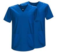 Misemiya - Pack 2 Pcs - SANITAIRE CASACA Unisexe Uniformes SANITAIRES Uniforme SANITAIRE Uniforme MEDICALE - Réf 817 * 2 - Medium, Bleu 37 21