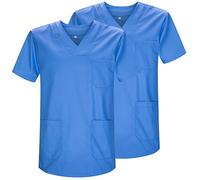 Misemiya - Pack 2 Pcs - SANITAIRE CASACA Unisexe Uniformes SANITAIRES Uniforme SANITAIRE Uniforme MEDICALE - Réf 817 * 2 - X-Large, Bleu Clair 21