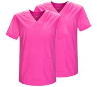 Misemiya - Pack 2 Pcs - SANITAIRE CASACA Unisexe Uniformes SANITAIRES Uniforme SANITAIRE Uniforme MEDICALE - Réf 817 * 2 - Small, Fuchsia 21