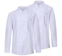 Misemiya - Pack 2 Unités -Veste de chef pour hommes - Veste de chef pour hommes - Uniforme d'accueil -Ref.842-3XL, Veste de cuisine 842 - Blanc