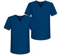 Misemiya - Pack*2 - VÊTEMENTS DE Travail Unisex COL PIC Manches Courtes Uniforme Clinique HÔPITAL - Ref.817 - XX-Large, Bleu Marine 68