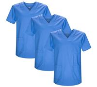 Misemiya - Pack 3 Pcs - SANITAIRE CASACA Unisexe Uniformes SANITAIRES Uniforme SANITAIRE Uniforme MEDICALE - Réf 817 * 3 - Medium, Bleu Clair 21