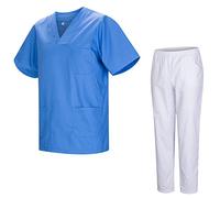 Misemiya - Uniformes Unisexe- Uniforme Médical avec Haut et Pantalon 817-8312-BLANCO - X-Large, Ciel Bleu