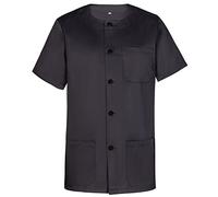 Misemiya - VÊTEMENTS DE Travail Monsieur COL Rond Manches Courtes Uniforme Clinique HÔPITAL Nettoyage VÉTÉRINAIRE SANTÉ HÔTELLERIE Ref.832 - Large, Noir
