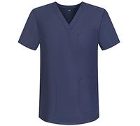 Misemiya - VÊTEMENTS DE Travail Unisex COL PIC Manches Courtes Médicaux Unisexe - BZ-6801 - X-Large, Gris 68