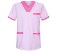 Misemiya - VÊTEMENTS DE Travail Unisex COL PIC Manches Courtes Médicaux Unisexe - Ref.817 - Large, Fuschia T817-9