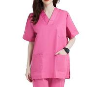 Misemiya - VÊTEMENTS DE Travail Unisex COL PIC Manches Courtes Médicaux Unisexe - Ref.817 - X-Small, Rose