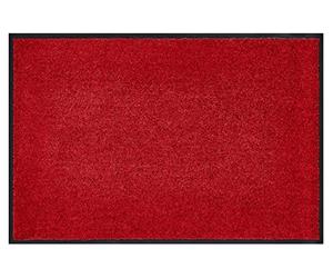 Misento andiamo Paillasson Wash & Clean, comme paillasson à l'intérieur ou comme paillasson à l'extérieur sous abri - paillasson très Absorbant 90 x 120 cm Rouge