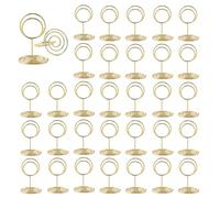 MisFun 30 Pièces Porte Nom Table, Porte Photo Pince sur Pied (Rond)