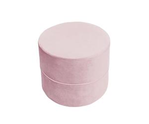MISIOO Pouf Rond pour Enfant - Meubles de Chambre d'enfant - en Velours - Mousse - Meubles pour Enfants - Facile à Laver - Léger et élégant - 40 x 40 x 30 cm - Rose