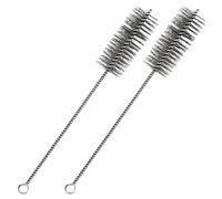 MISIQIMA 2 Pièces Brosse pour Tuyau de Poêle 300 mm × Ø40 mm, Goupillon Poele a Granulés en Acier Inoxydable, Brosse de Ramonage pour Nettoyer les Chaudières et les Conduits