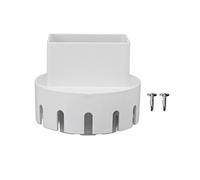 Miskall Connecteur Adaptateur de vidange en Plastique pour Un Drainage Stable des eaux de Pluie (Blanc S 2x3po)