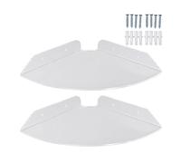 Miskall Étagères d'angle Flottantes Murales 2 Pièces, étagères d'angle Suspendues Quart De Rond pour Chambres à Coucher, Salons, Salle De Douche, Cuisine(Transparent)