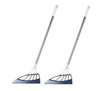 MiSMiAO Balai Magique Balai Coiffeur Balai en Silicone Balai D'essuyage 2 en 1 Balai de grattage Balai D'essuie-Glace Magique Essuyer Interieur Brosse Nettoyage Salle de Bain (Blue,2 Stück)