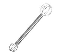 Miso À Double Tête, Miso Muddler En Acier Inoxydable, Fouetter De Crème, Avec Une Poignée De Haute Qualité, Ergonomique Et Confortable, 20x3,5x3 Cm, Pour Remuer, Cuisine, Cuisson, Maison