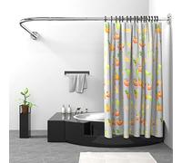 Misounda Tringle à Rideau de Douche L Forme, Barre De Douche Angle Acier Inox, 75x170cm Réglable Extensible Barre Rideau Douche avec Anneaux de Rideaux, pour Salle de Bain Baignoire Vestiaire