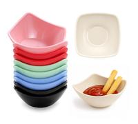 Mispudin 12 Pièces Bols à Sauce 100ml, Incassable Colorées Mini Bol à Trempette Plastique, Coupelle à Sauce Soja pour Épices, Condiment, Ketchup, Fêtes, Lave-vaisselle et Micro-ondes