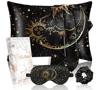 Miss Adola Mulberry - 1 housse d'oreiller en soie pour cheveux et peau, 19 mommes, standard, 75 x 50 cm, avec masque pour les yeux et chouchou - Taie d'oreiller en soie douce - Cadeau de sommeil pour