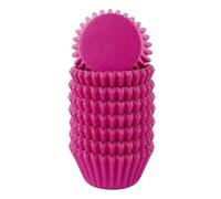 Miss Bakery's House® Mini moules à muffins - papier - Ø 32 mm x 20 mm - rose fort - 200 pièces - pâtisserie - confiserie - caissettes pour cupcakes et sucreries - petits fours