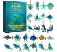 MissFox Calendrier de L’avent Tortue 2025 - 24 Surprises avec Pendentifs Tortues en Acrylique 2D | Décoration de Noël pour Sapin et Maison | Advent Calendar Décoratif pour Famille et Amis (A)