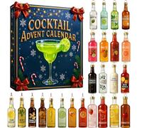 MissFox Calendrier de L’avent Whisky 2025 - 24 Surprises Uniques avec 24 Mini Bouteilles 2D de Whisky, Advent Calendar Original pour Adultes, Amateurs de Bar et Dégustation de Spiritueux (A)